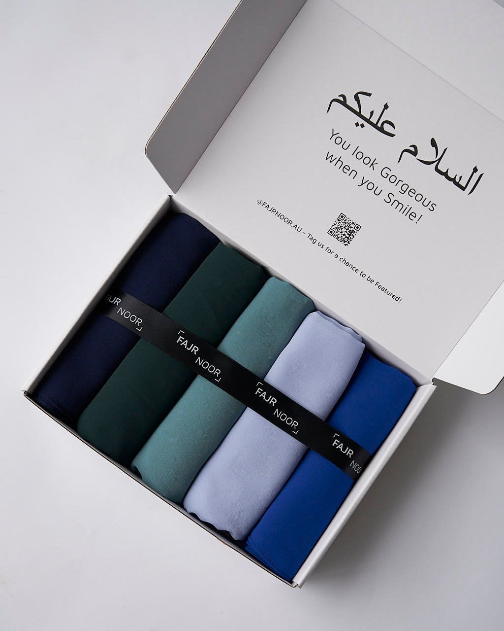 Azure Chiffon Hijab Box