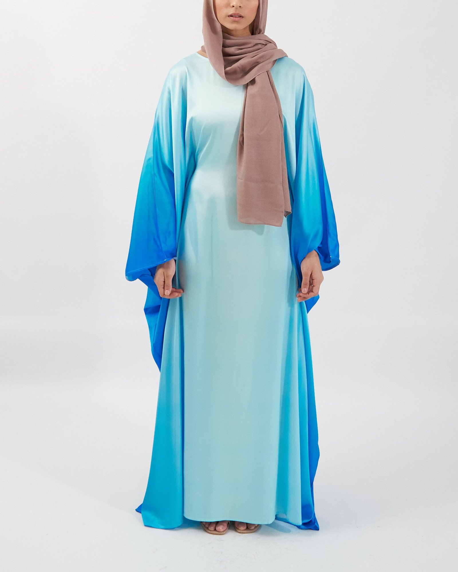 Butterfly Ombre Abaya - Blue