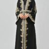 Egypt Moroccan Style Detailed Embroidery On Georgette And Included Black Satin Inner